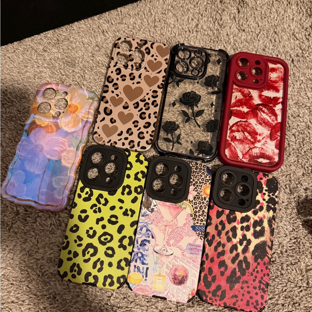 iPhone 15PRO Multicolor Patterned Phone Cases- ALL included